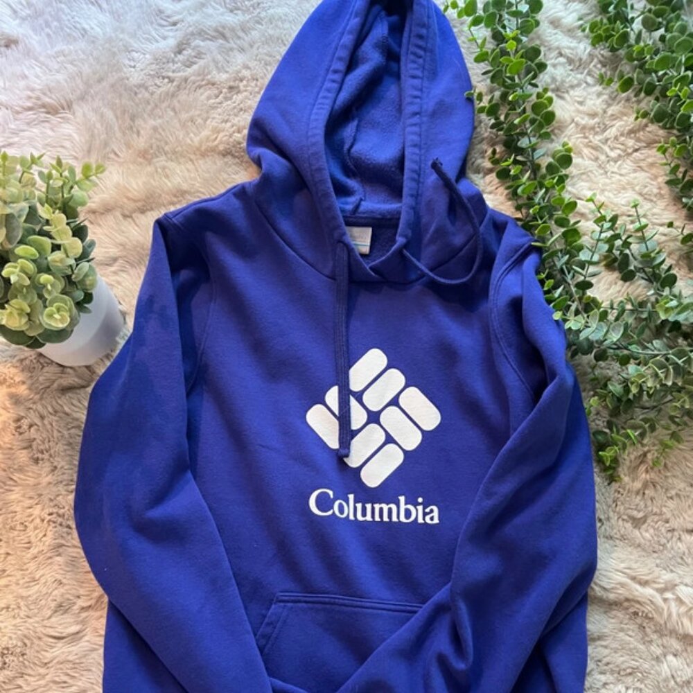 Columbia Blue Hoodie – Classic Logo – Excellent Condition